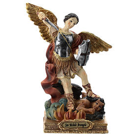 Statue Erzengel Michael, aus Kunstharz, 15 cm