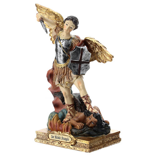 Saint Michel statue 15 cm en résine 3