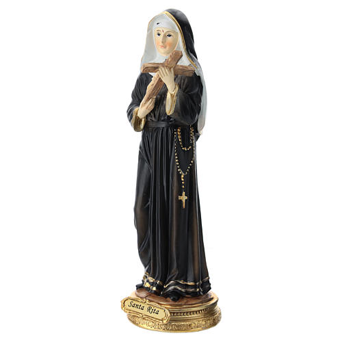 Statue Heilige Rita, aus Kunstharz, 20 cm 3