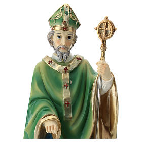 Statua San Patrizio 30 cm resina colorata 