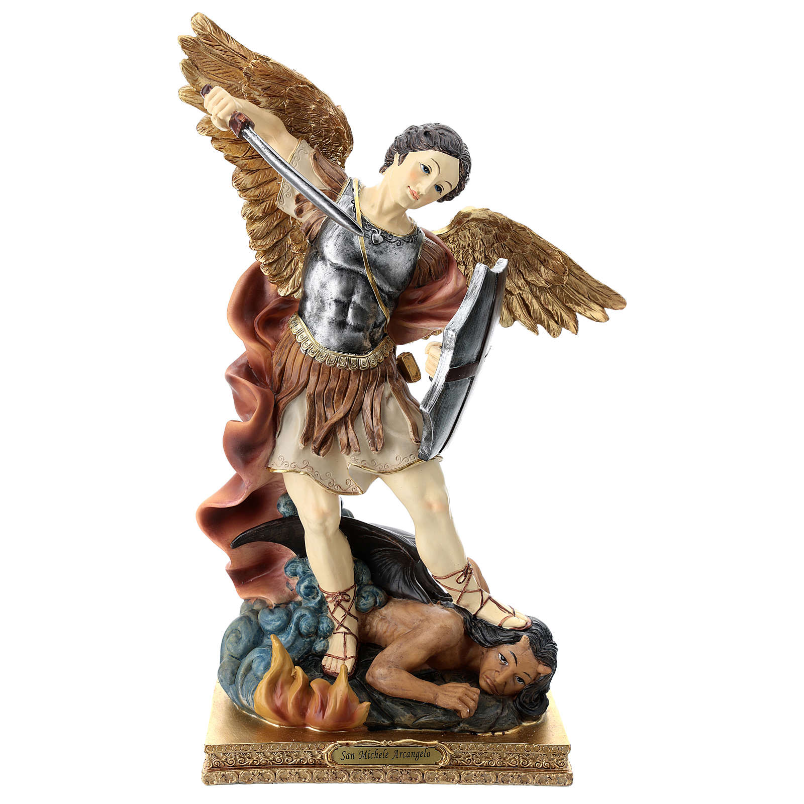 Erzengel Michael 40cm bemalten Harz | Online Verfauf auf HOLYART