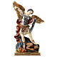 St. Michael statue 40 cm colored resin s1
