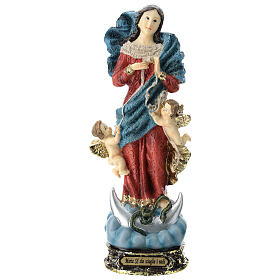 Estatua Virgen que desata los nudos resina 22 cm