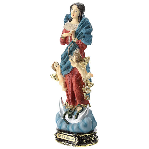 Statue Marie qui défait les noeuds résine 22 cm 3