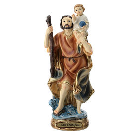 Statue Heiliger Christophorus, aus Kunstharz, 20 cm