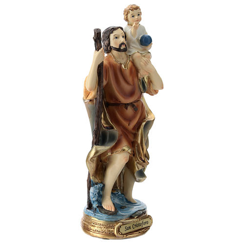 Statue Heiliger Christophorus, aus Kunstharz, 20 cm 4