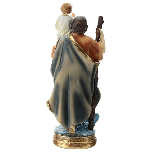 Statue Heiliger Christophorus, aus Kunstharz, 20 cm 5