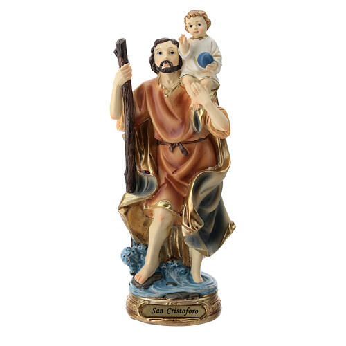Figurka Święty Krzysztof żywica 20 cm 1
