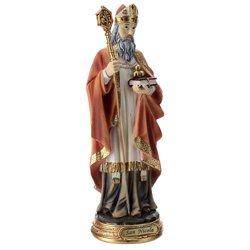 Statue résine Saint Nicolas 30 cm 4