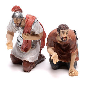 Ícones, Ovos Pintados, Quadros, Imagens: Cena vida de Jesus Cristo soldados lançando sortes sobre as vestes, 9 cm