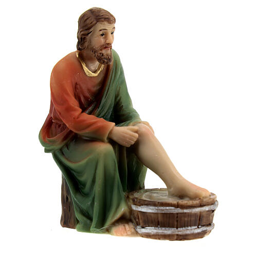 Escena vida de Cristo: lavatorio de los pies Jesús ultima cena 9 cm 8