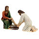 Escena vida de Cristo: lavatorio de los pies Jesús ultima cena 9 cm s3
