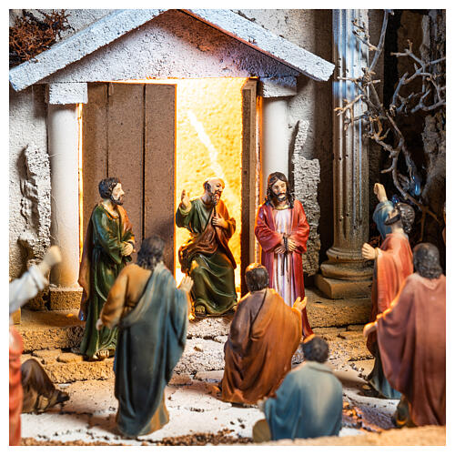 Scena z żywica Chrystusa: skazanie Jezusa, Kajfasz, Barabasz 9 cm 2