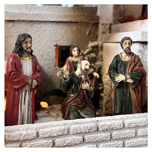 Scena z żywica Chrystusa: skazanie Jezusa, Kajfasz, Barabasz 9 cm 4