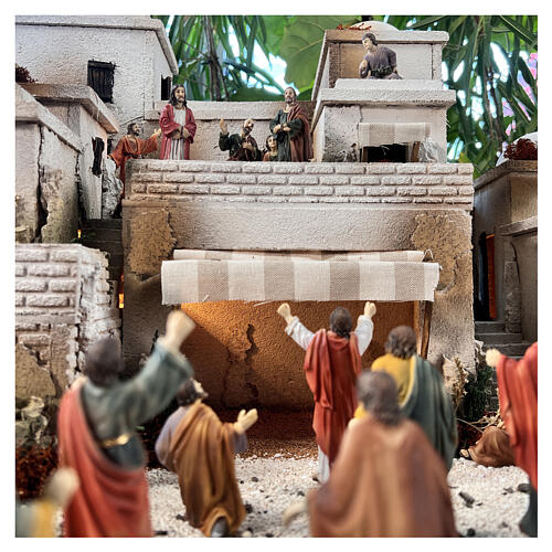 Scena z żywica Chrystusa: skazanie Jezusa, Kajfasz, Barabasz 9 cm 6