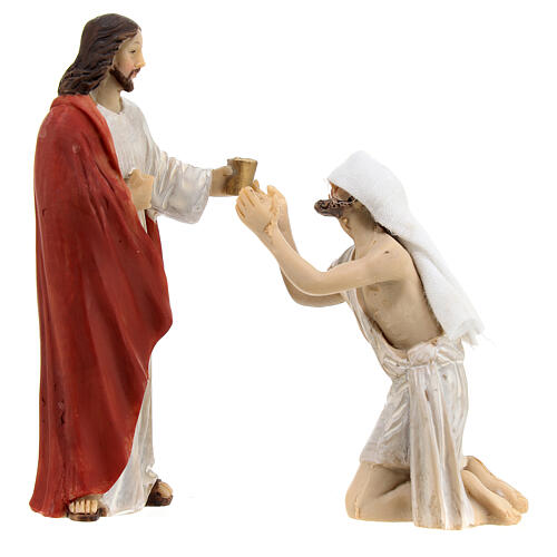 Estatuas escena de la vida de Jesús: recuperación de los ciegos 9 cm 1