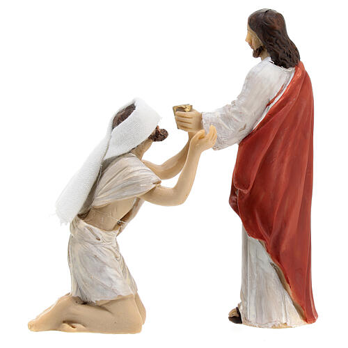 Estatuas escena de la vida de Jesús: recuperación de los ciegos 9 cm 3