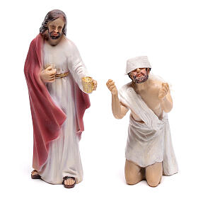 Ícones, Ovos Pintados, Quadros, Imagens: Cena da vida de Jesus Cristo: cura do cego, 9 cm