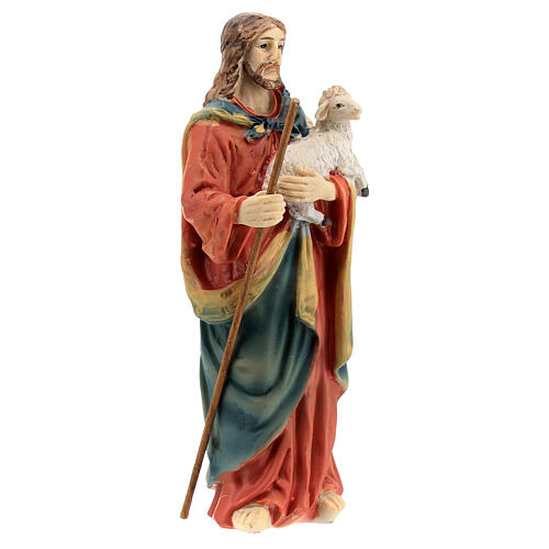 Estatua Jesús Buen Pastor 9 cm de resina 5