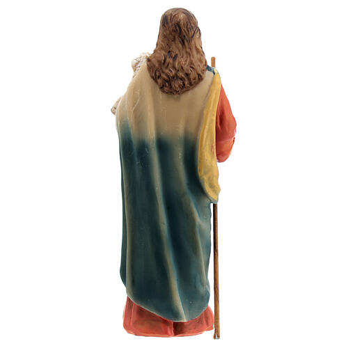 Statuina Gesù Buon Pastore 9 cm in resina 6