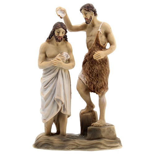 Taufe Jesu im Jordan mit Johannes dem Täufer, für 9 cm Krippe 1