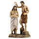 Estatuas escenas bautismo de Jesús con Juan Bautista 9 cm s1