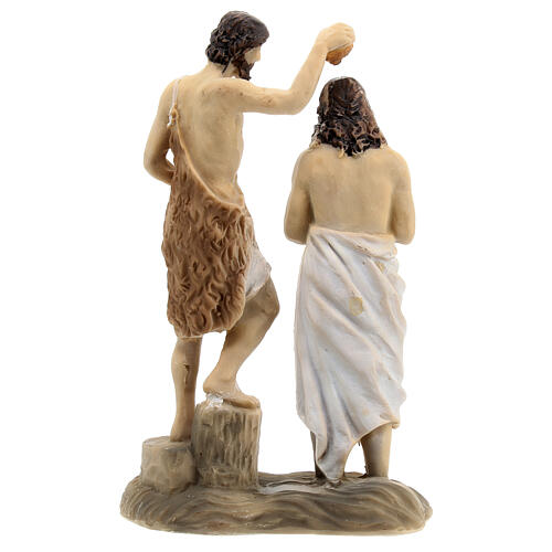 Scena Battesimo di Gesù nel Giordano 9 cm 6