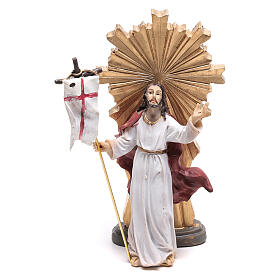 Ícones, Ovos Pintados, Quadros, Imagens: Figura em resina Ressurreição de Jesus 9 cm