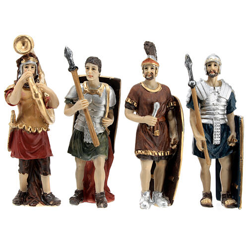 Römische Soldaten, Set zu 4 Stück, für 9 cm Krippe 1