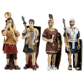 Cztery figurki żołnierzy rzymskich 9 cm