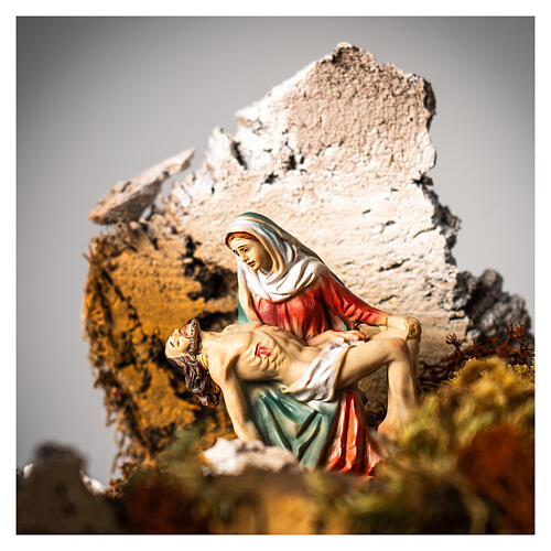 Estatua Jesús depuesto de la cruz en los brazos de María 9 cm 2
