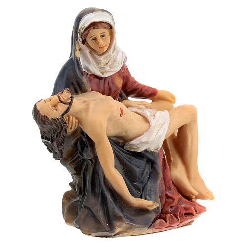 Figurka Jezusa z krzyża zdjętego w ramionach Maryi 9 cm 5