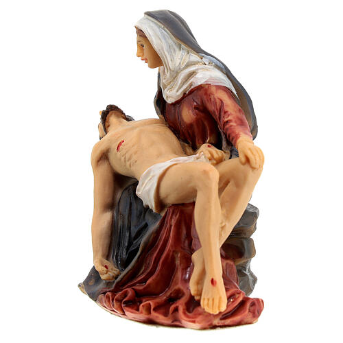 Figura resina Virgem Maria com o corpo de Jesus nos braços, 9 cm 3