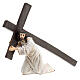 Gesù cade sotto il peso della croce statua resina 9 cm s3