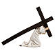 Gesù cade sotto il peso della croce statua resina 9 cm s5