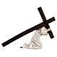 Gesù cade sotto il peso della croce statua resina 9 cm s6