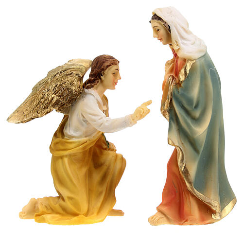 Annunciazione Angelo a Maria statue 9 cm 1