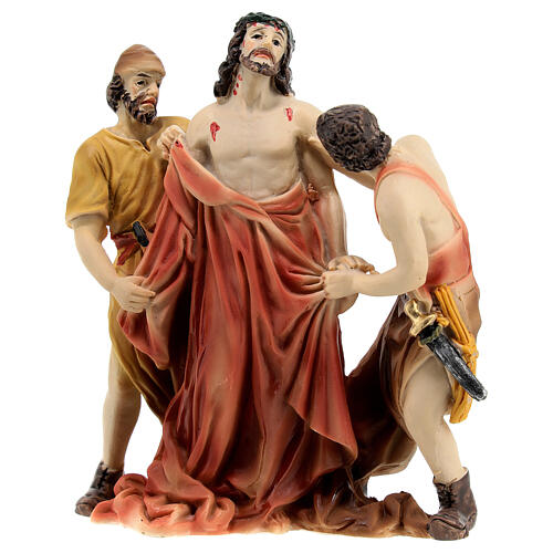 Escena Jesús despojado de sus vestidos 9 cm 1
