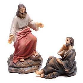 Ícones, Ovos Pintados, Quadros, Imagens: Cena Sermão da Montanha Jesus 9 cm