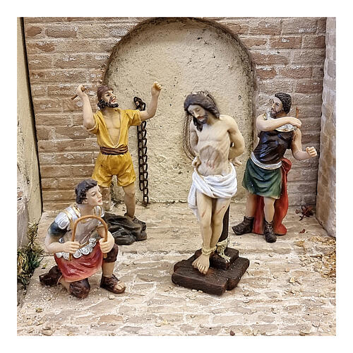 Jesús flagelado a la columna estatua 9 cm 6