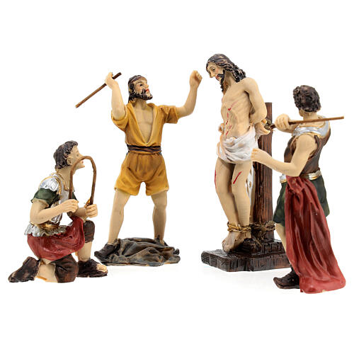 Scène passion de Jésus flagellation de Christ 9 cm 4