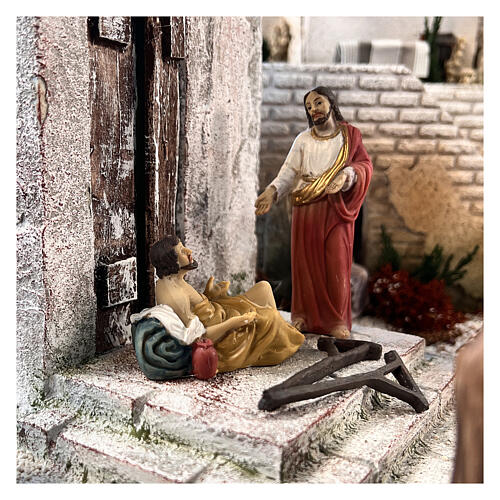 Wunder der Heilung des Gelähmten durch Jesu, für 9 cm Krippe 4