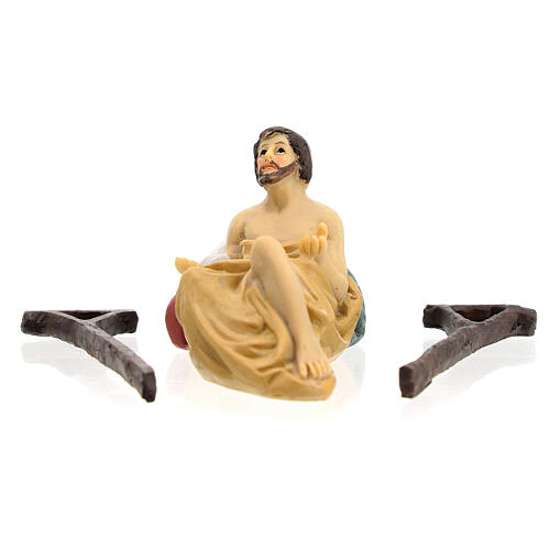 Estatuas escena de Cristo recuperación de los paralizados 9 cm 11