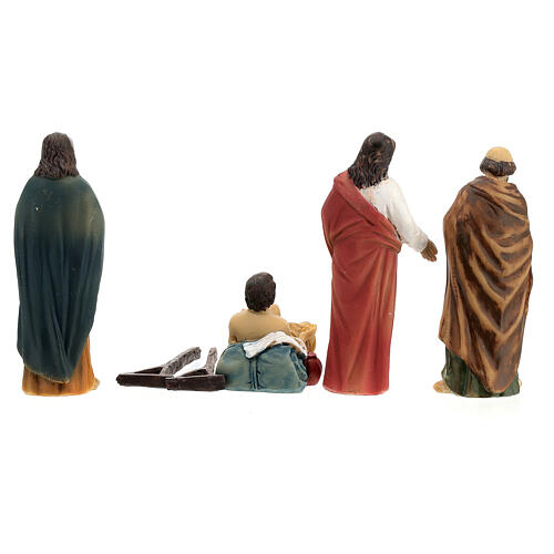 Estatuas escena de Cristo recuperación de los paralizados 9 cm 12