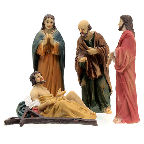 Scène vie de Christ guérison des paralysés 9 cm 5