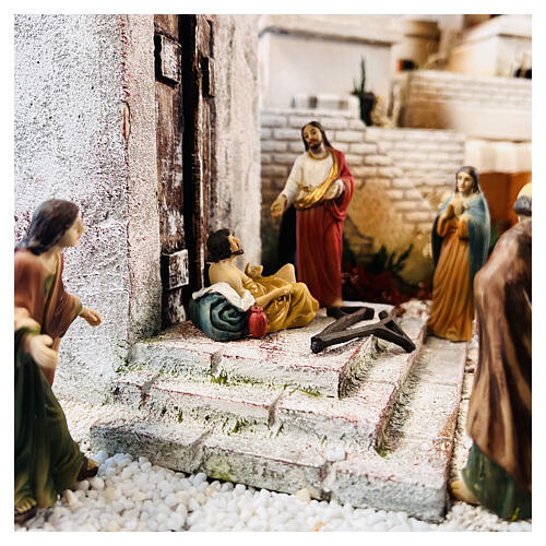 Scène vie de Christ guérison des paralysés 9 cm 6