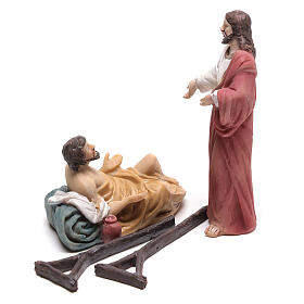 Ícones, Ovos Pintados, Quadros, Imagens: Cena vida de Jesus Cristo cura dos paralíticos 9 cm