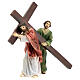 Figuras de resina da Paixão de Jesus: Jesus carregando a Cruz no caminho do Calvário, com Simão Cireneu e a Verónica s3