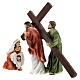 Figuras de resina da Paixão de Jesus: Jesus carregando a Cruz no caminho do Calvário, com Simão Cireneu e a Verónica s5