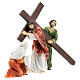 Figuras de resina da Paixão de Jesus: Jesus carregando a Cruz no caminho do Calvário, com Simão Cireneu e a Verónica s8